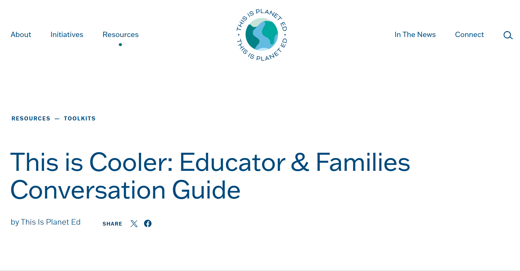 This Is Cooler: Educator & Families Conversation Guide